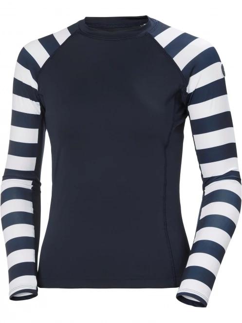 lycra cu maneci lungi pt. femei Helly Hansen W Waterwear Rashguard albastru inchis 6