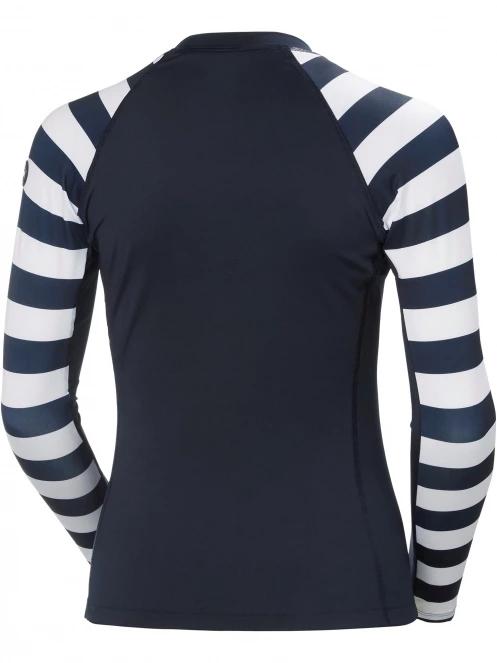 lycra cu maneci lungi pt. femei Helly Hansen W Waterwear Rashguard albastru inchis 7