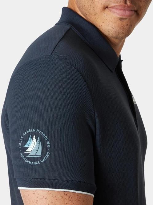 tricou cu guler pt. barbati Helly Hansen Ocean Polo 2.0 albastru inchis 4