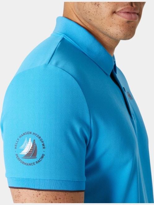 tricou cu guler pt. barbati Helly Hansen Ocean Polo 2.0 albastru deschis 4