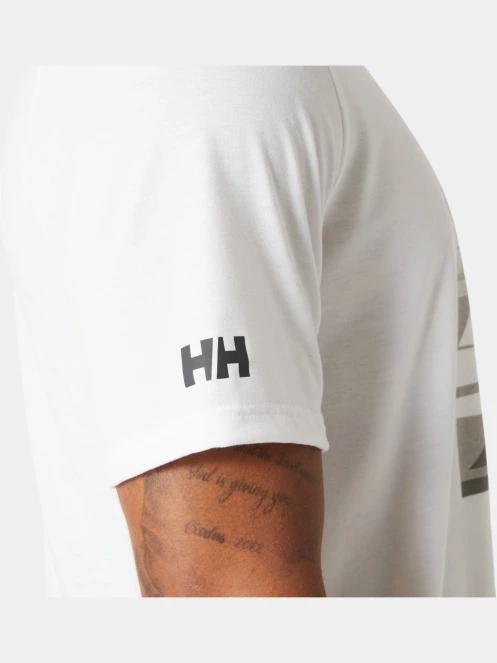 tricou pentru sport, cu maneci scurte pt. barbati Helly Hansen Hp Race Graphic T-Shirt alb 4