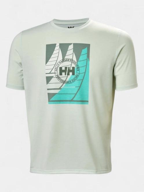 tricou pentru sport, cu maneci scurte pt. barbati Helly Hansen Hp Race Graphic T-Shirt verde 5