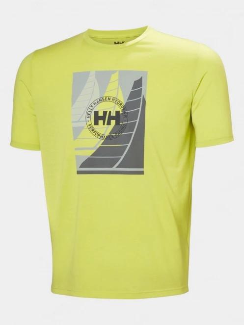 tricou pentru sport, cu maneci scurte pt. barbati Helly Hansen Hp Race Graphic T-Shirt verde 5