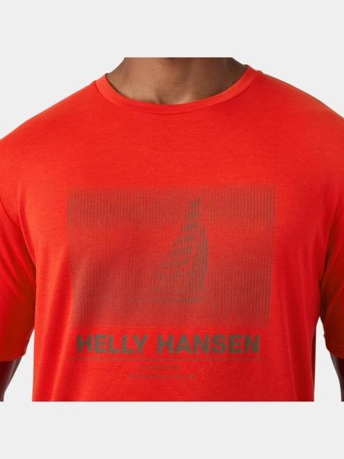 tricou cu maneci scurte pt. barbati Helly Hansen Hp Race Graphic T-Shirt rosu 5