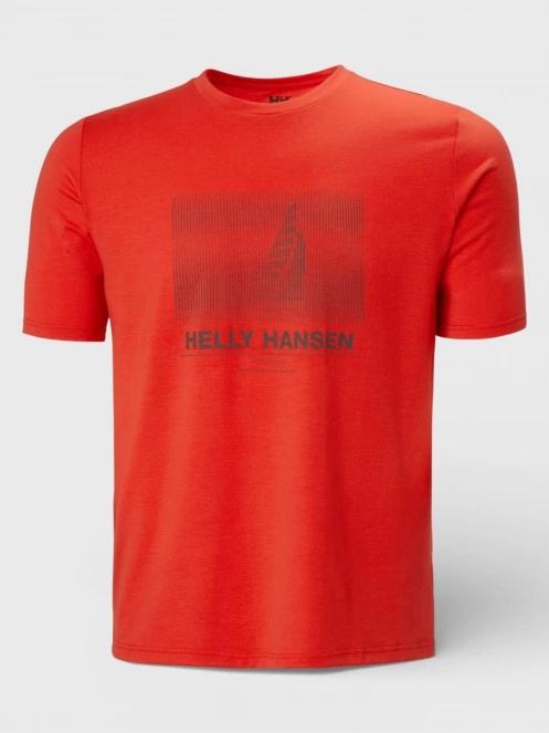tricou cu maneci scurte pt. barbati Helly Hansen Hp Race Graphic T-Shirt rosu 7