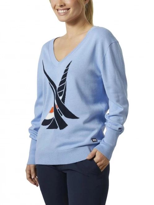 pulover pt. femei Helly Hansen W Salt Summer Knit albastru deschis 2