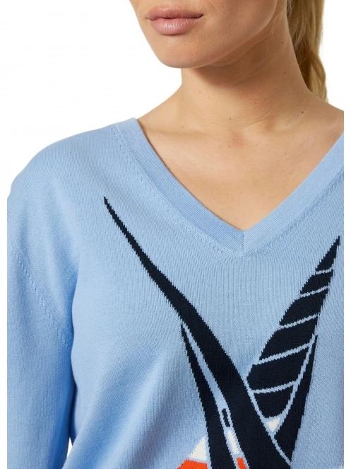 pulover pt. femei Helly Hansen W Salt Summer Knit albastru deschis 4