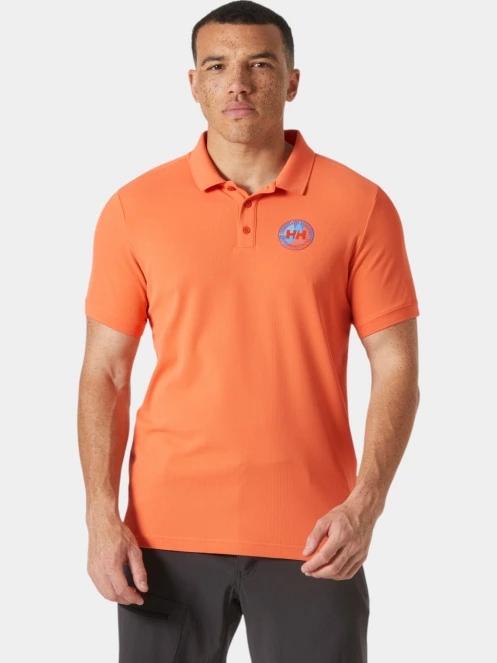 tricou cu guler pt. barbati Helly Hansen Hp Race Polo 2.0 portocaliu 2