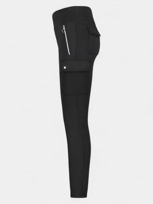 pantaloni de strada cu buzunare laterale pt. femei Luhta Luhta Ino negru 3