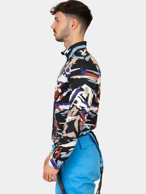 top lenjerie de corp pt. barbati Spyder Podium 1/2 Zip multicolor 3