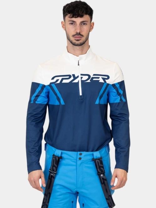 top lenjerie de corp pt. barbati Spyder Podium 1/2 Zip albastru inchis 2