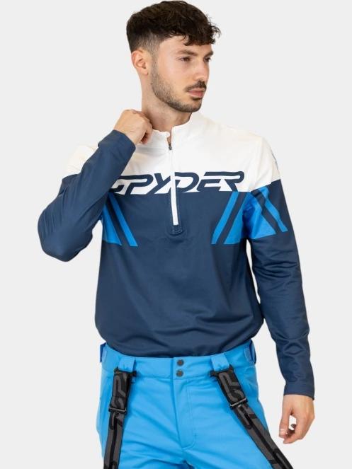 top lenjerie de corp pt. barbati Spyder Podium 1/2 Zip albastru inchis 7