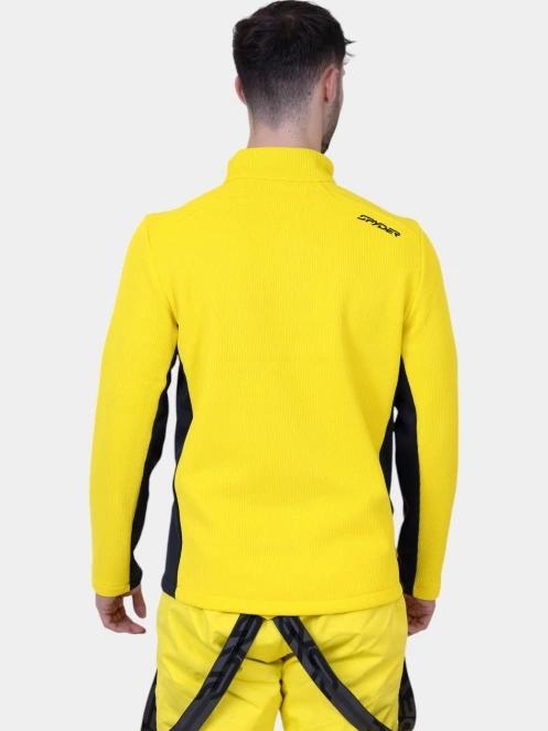 pulover polar pt. barbati Spyder Bandit 1/2 Zip galben 4