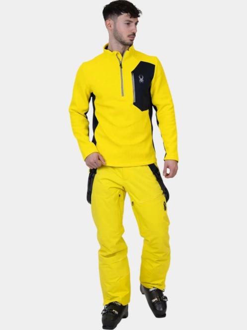pulover polar pt. barbati Spyder Bandit 1/2 Zip galben 6