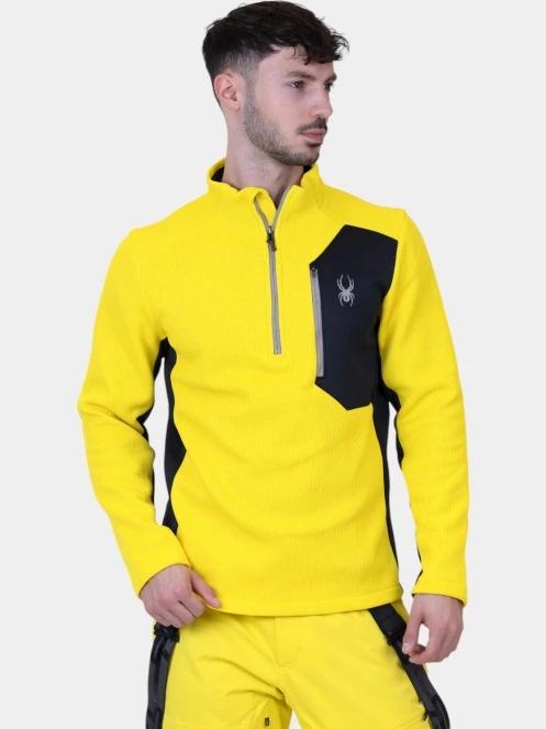 pulover polar pt. barbati Spyder Bandit 1/2 Zip galben 7