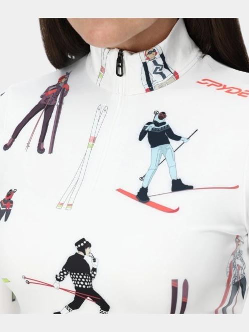 top lenjerie de corp pt. femei Spyder Vivid 1/2 Zip alb 4