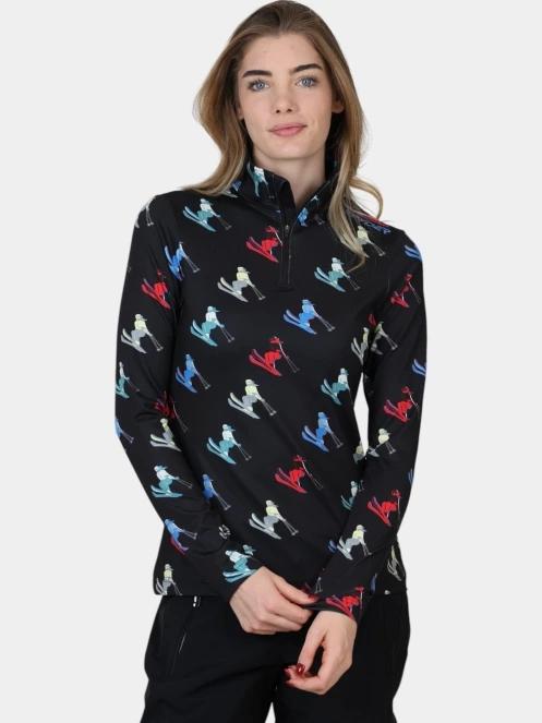 pulover polar pt. femei Spyder Vivid 1/2 Zip negru 2