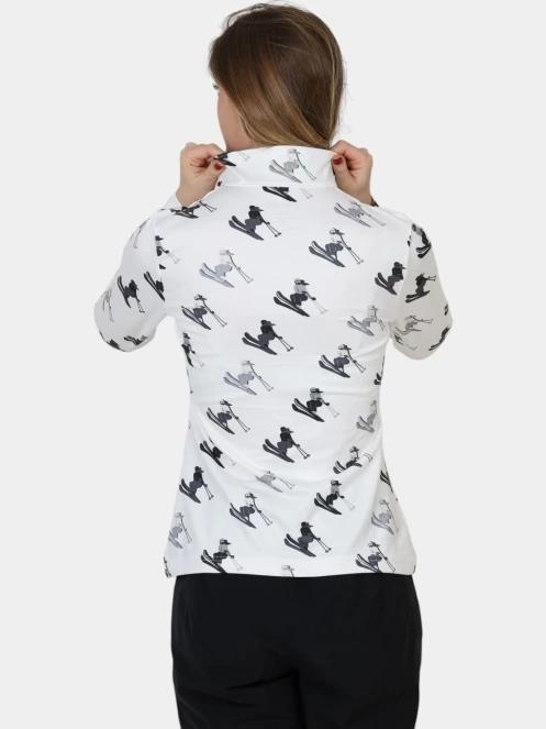 pulover polar pt. femei Spyder Vivid 1/2 Zip alb 4