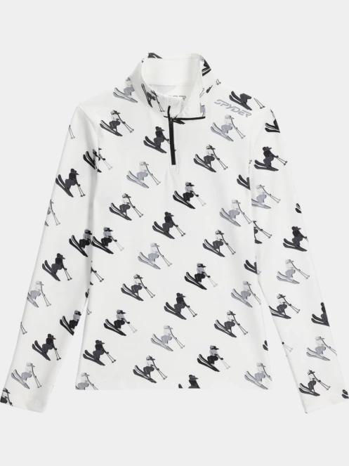 pulover polar pt. femei Spyder Vivid 1/2 Zip alb 6