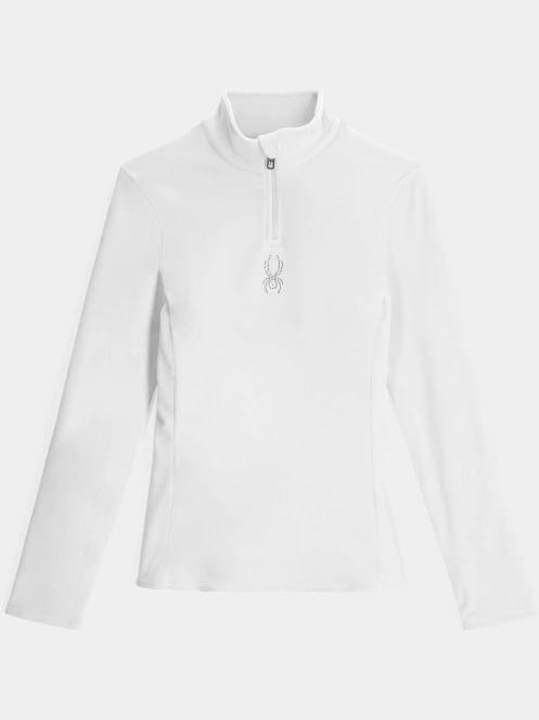 pulover polar pt. femei Spyder Shimmer Bug 1/2 Zip alb 2