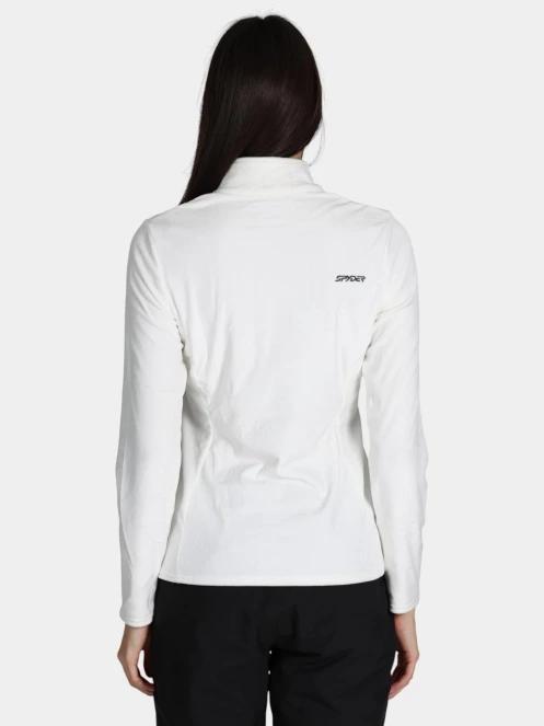 pulover polar pt. femei Spyder Shimmer Bug 1/2 Zip alb 4