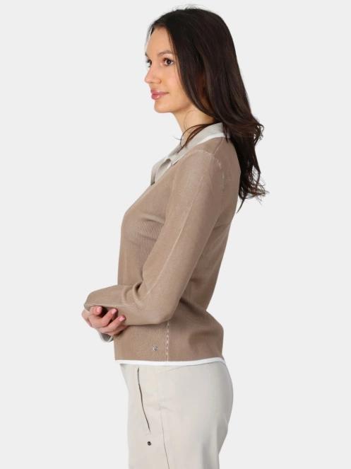 tricou cu maneci lungi si guler pt. femei Luhta Luhta Inkarila maro 3