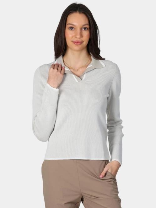 tricou cu maneci lungi si guler pt. femei Luhta Luhta Inkarila alb 2