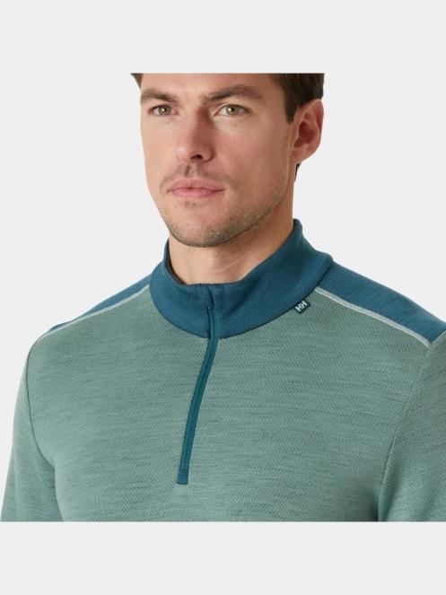 top lenjerie de corp pt. barbati Helly Hansen Lifa Merino Midweight 1/2 Zip verde 4