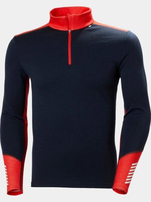 top lenjerie de corp pt. barbati Helly Hansen Lifa Merino Midweight 1/2 Zip albastru inchis 2