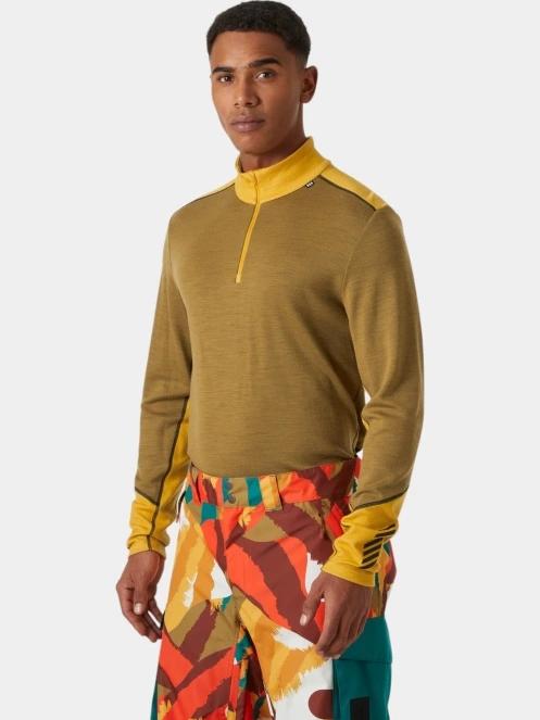top lenjerie de corp pt. barbati Helly Hansen Lifa Merino Midweight 1/2 Zip galben 2