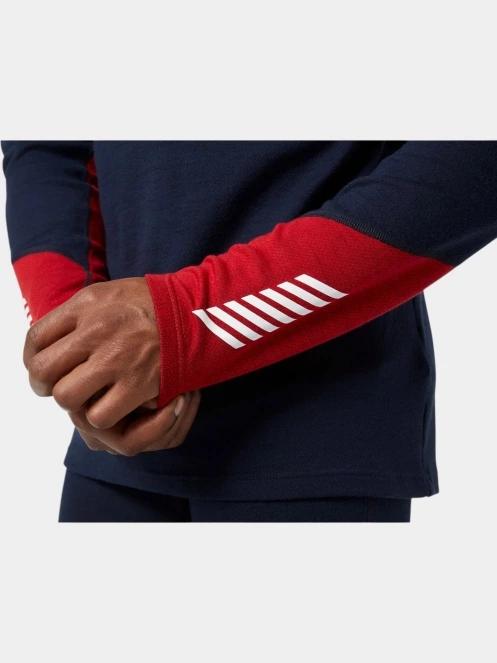 top lenjerie de corp pt. barbati Helly Hansen Lifa Merino Midweight 1/2 Zip albastru inchis 5