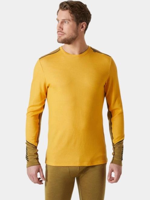 top lenjerie de corp pt. barbati Helly Hansen Lifa Merino Midweight Crew galben 2