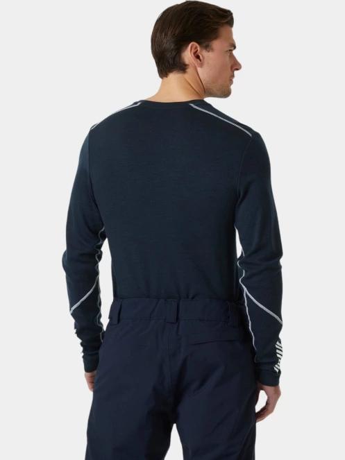 top lenjerie de corp pt. barbati Helly Hansen Lifa Merino Midweight Crew albastru inchis 3