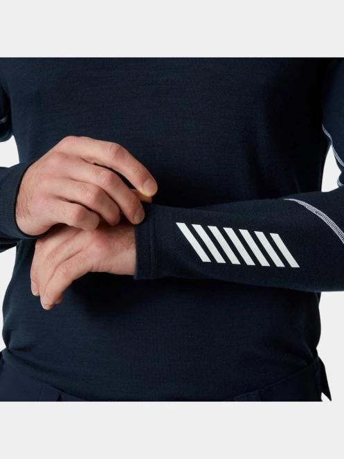 top lenjerie de corp pt. barbati Helly Hansen Lifa Merino Midweight Crew albastru inchis 5