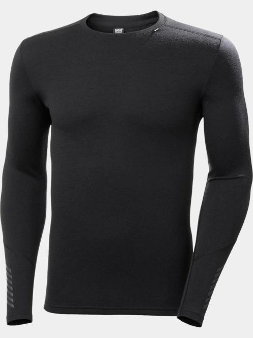 top lenjerie de corp pt. barbati Helly Hansen Lifa Merino Midweight Crew negru 2