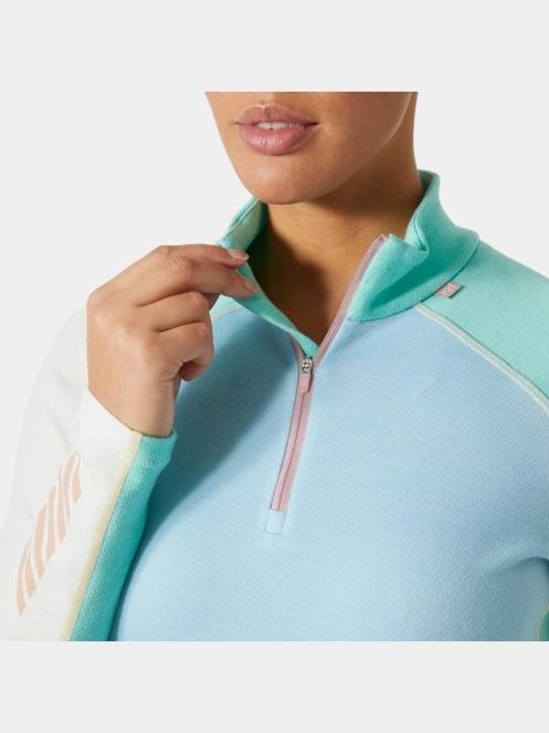 top lenjerie de corp pt. femei Helly Hansen W Lifa Merino Midw 1/2 Zip albastru deschis 4