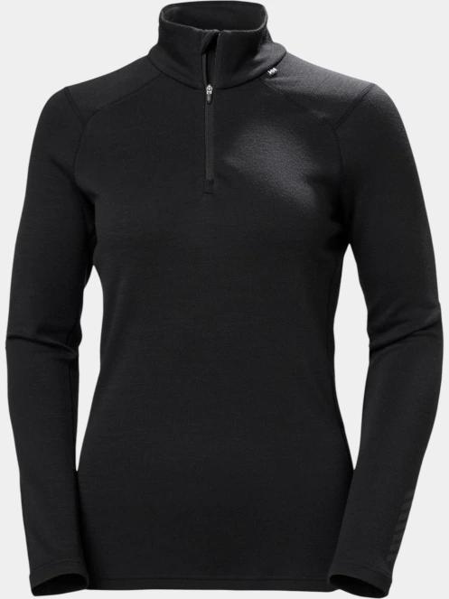 top lenjerie de corp pt. femei Helly Hansen W Lifa Merino Midw 1/2 Zip negru 6