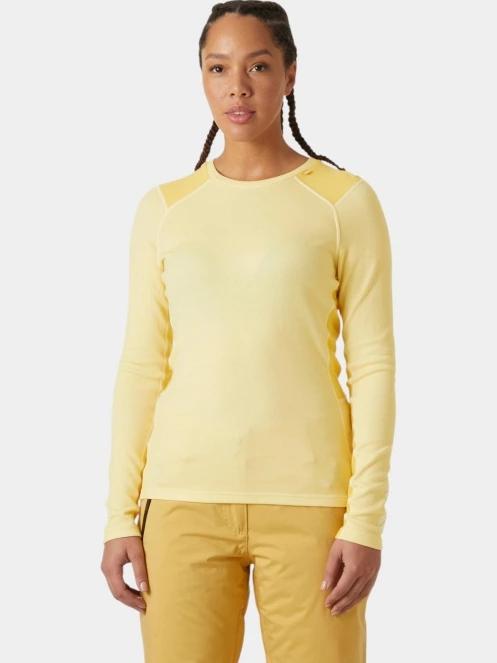 top lenjerie de corp pt. femei Helly Hansen W Lifa Merino Midweight Crew galben 2