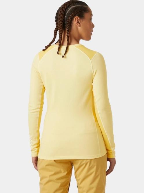 top lenjerie de corp pt. femei Helly Hansen W Lifa Merino Midweight Crew galben 3