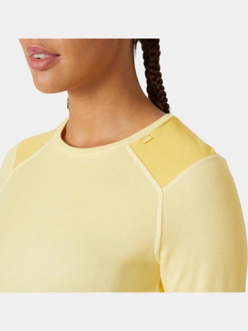 top lenjerie de corp pt. femei Helly Hansen W Lifa Merino Midweight Crew galben 4