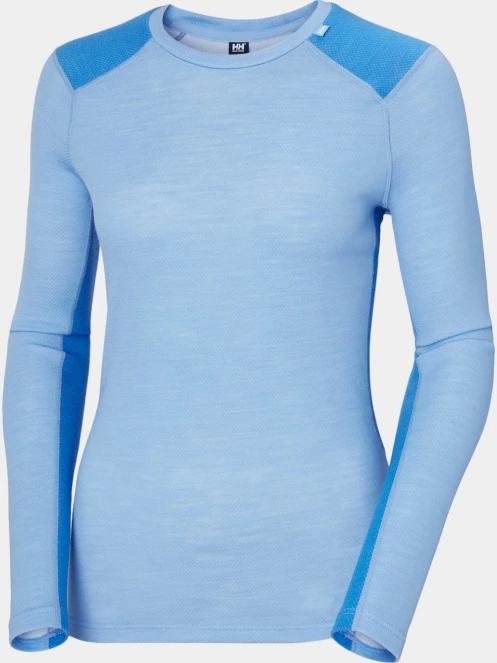 top lenjerie de corp pt. femei Helly Hansen W Lifa Merino Midweight Crew albastru deschis 6