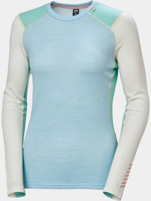 top lenjerie de corp pt. femei Helly Hansen W Lifa Merino Midweight Crew albastru deschis 6