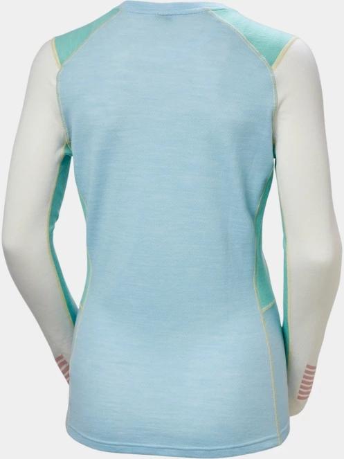 top lenjerie de corp pt. femei Helly Hansen W Lifa Merino Midweight Crew albastru deschis 7