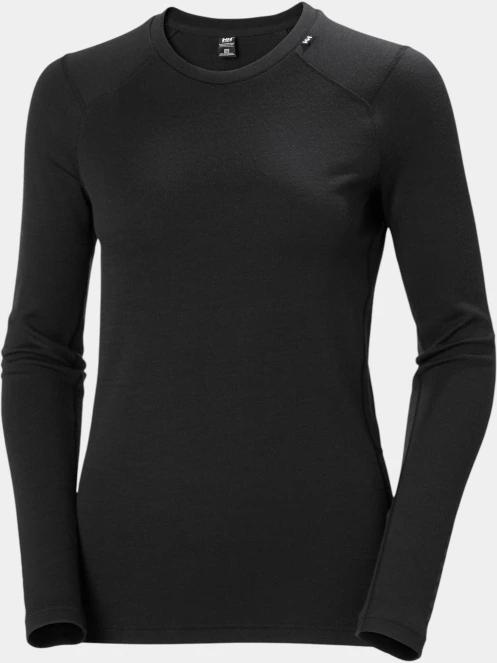 top lenjerie de corp pt. femei Helly Hansen W Lifa Merino Midweight Crew negru 2