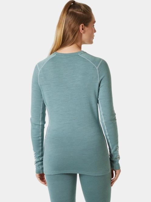top lenjerie de corp pt. femei Helly Hansen W Lifa Merino Midw Gra Crew verde 3