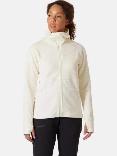 pulover polar pt. femei Helly Hansen W Evolved Air Hooded Midlayer alb 2