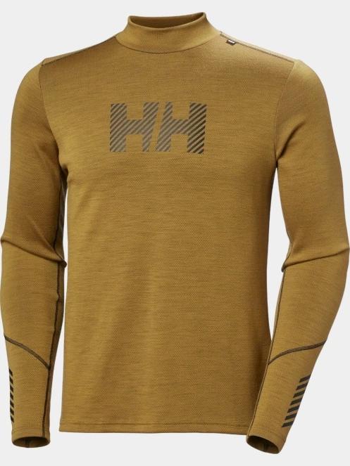 top lenjerie de corp pt. barbati Helly Hansen Lifa Merino Midw Logo oliv 6