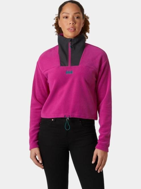 pulover crop pt. femei Helly Hansen W Daybreaker Cropped Fleece magenta 2