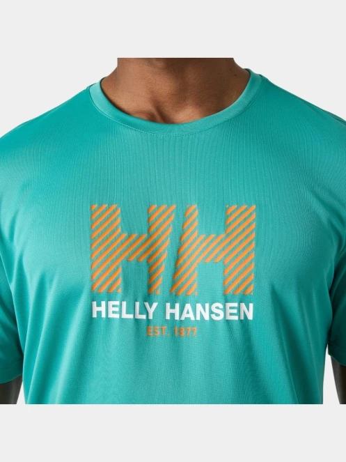 tricou pentru sport, cu maneci scurte pt. barbati Helly Hansen Hh Tech Graphic T-Shirt verde 4