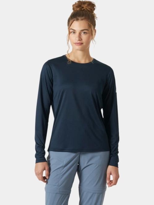 tricou cu maneci lungi pt. femei Helly Hansen W Hh Tech Crew Ls 2.0 albastru inchis 2